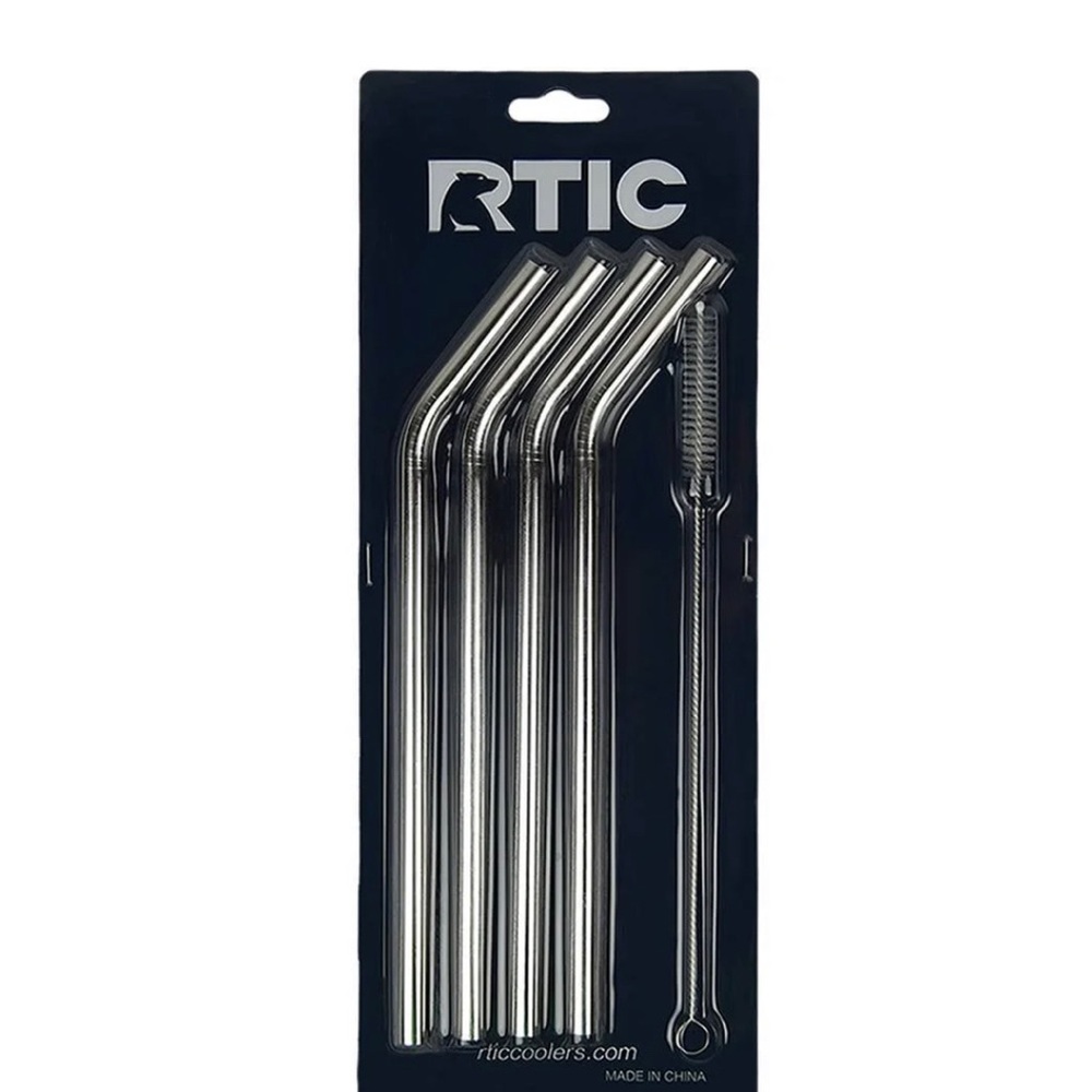 RTIC Stainless Steel Straws with Brush Cleaner